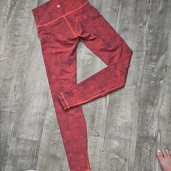 Lululemon Wunder Train High Rise 25” Leggings – Crackle Glaze Orange Women’s - Picture 4 of 12